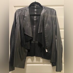 Zara black leather jacket